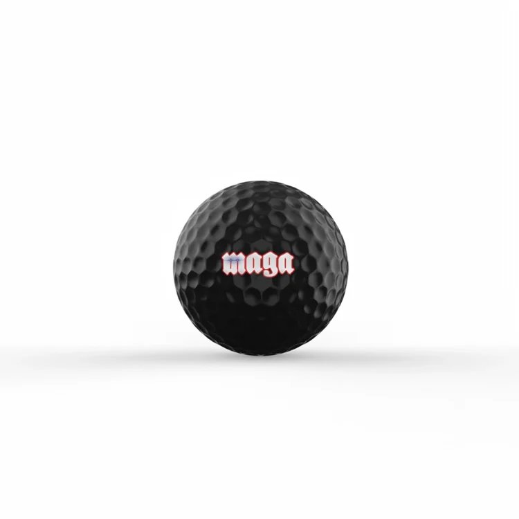 Dark MAGA Black Golf Ball - Image 3